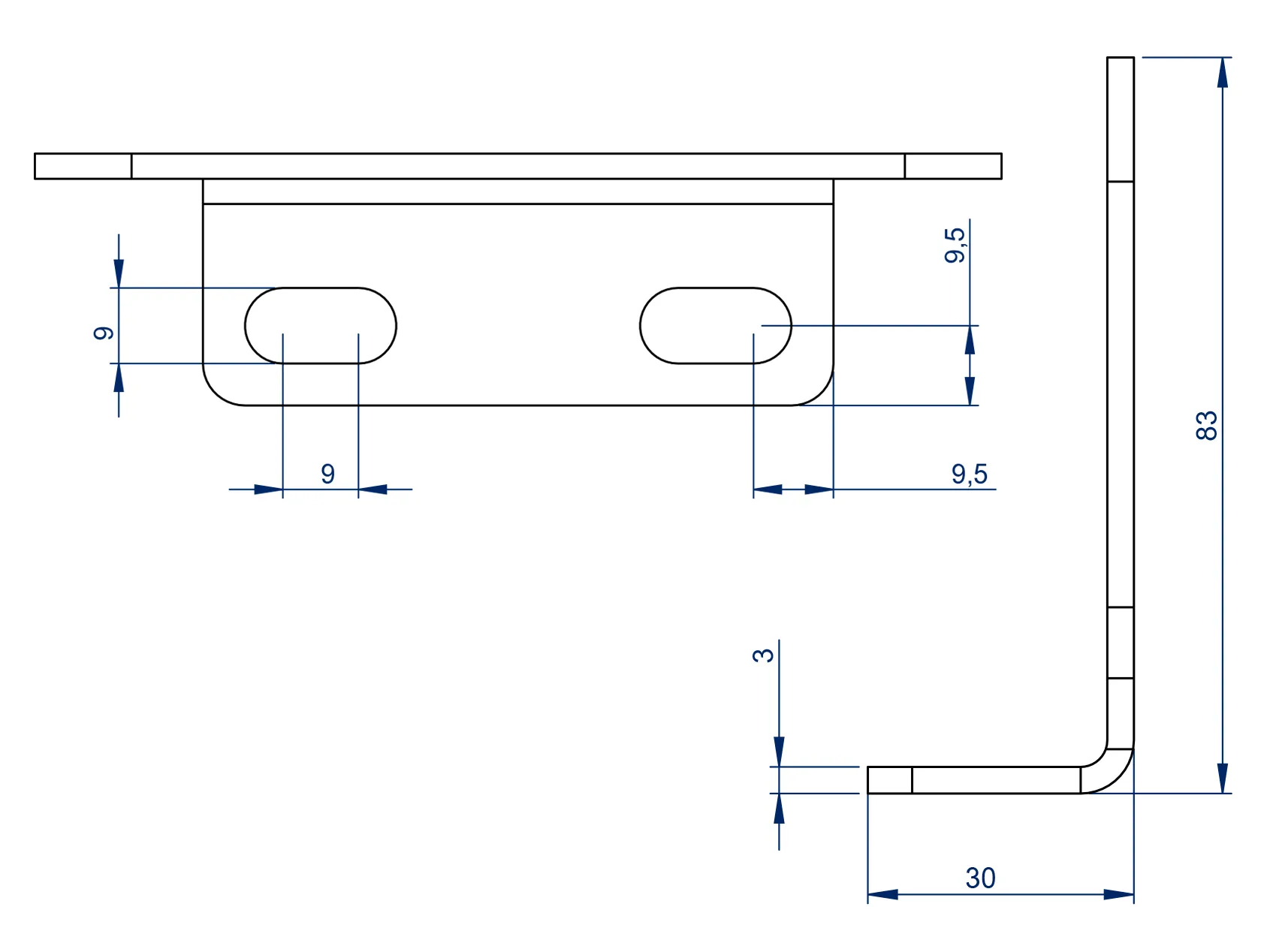 Nerūsējošā tērauda sānu gabarītu lukturu stiprinājuma skava Volvo un Scania kravas automašīnām - Attēls 3