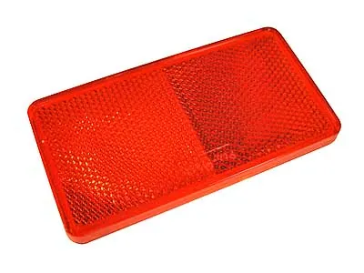 Sarkans Drošības Atstarotājs ar Pašlīmējošu Stiprinājumu - 55x105mm