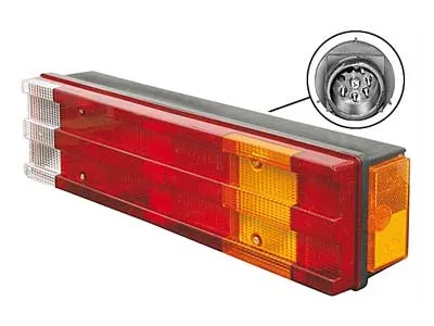 Proplast 7-Kameru Aizmugures Lukturis ar Reflektoru, Kreisais+Labais, 468mm Platums, MB Automašīnām