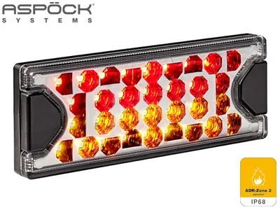 ASPöCK MiniLED II LED Aizmugures Lukturis - Pozīcijas, Bremžu, Pagrieziena Apgaismojums, IP68, 12-24V