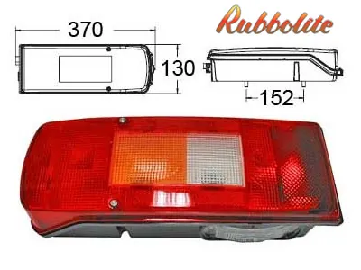 Trucklite 7-kameru Aizmugures Lukturis ar Marķiera Funkciju, 24V, 160mm Skrūvju Attālums (SKU: 1608-4801)