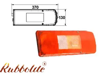 Papildu stikla pārsegs 370x130mm - Rezerves daļa 7 funkciju aizmugures lukturiem (1608-4798/4799/4800)