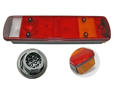 TruckLite 7 Funkciju Aizmugurējais Lukturis - Daudzfunkcionāls 12-24V Kravas Auto Apgaismojums ar Sānu Marķiera Gaismām