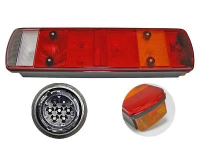 Universāls 7 Kameru Aizmugures Lukturis ar Sānu Marķieri un Numura Apgaismojumu (12-24V, E/EMC sertificēts)