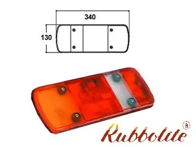 Rezerves stikla pārsegs 340x130mm LED auto aizmugures lukturiem - Extra Glass Cover