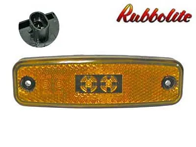 Dzeltens LED sānu gabarītu lukturis ar atstarotāju - 12-24V, ECE sertificēts