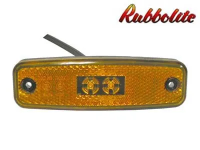 Dzeltens LED Sānu Gabarīta Lukturis ar Atstarotāju, 12-24V, ECE R91 Sertificēts