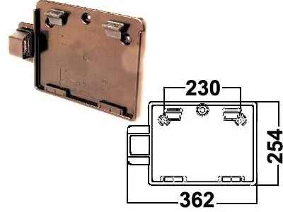 Universālais Automašīnas Numura Zīmes Apgaismojums (melnā plastmasā) - 362x254mm