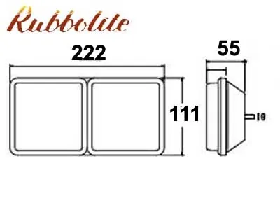 Divdaļīga gumijas pamatne LED aizmugures lukturiem - Sērijas 1608-4830, -4831, 4832 montāžai
