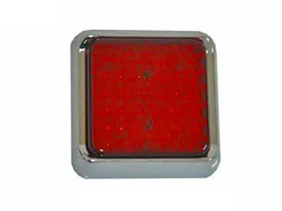 LED Aizmugures Bremžu Lukturis ar Hromētu Apmali, 36 LED Diodes, 24V, Kvadrāta Forma