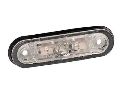 ASPöCK Balts LED Sānu Gabarītu Lukturis ADR-Zone 2, 12-24V, Skrūvju Attālums 57,5mm