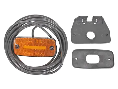 WAS Dzeltens LED Sānu Gabarītu Lukturis ar ECE Sertifikātu, 12-24V, 5m Vada Garums