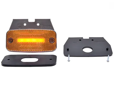 WAS Dzeltens LED Sānu Gabarītu Lukturis ar ECE Apstiprinājumu 12-24V - Attēls 2