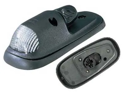 Priekšējais baltais hologēna gabarītu lukturis uzstādīšanai uz jumta, Renault un Iveco Irisbus - Papildlukturi.lv