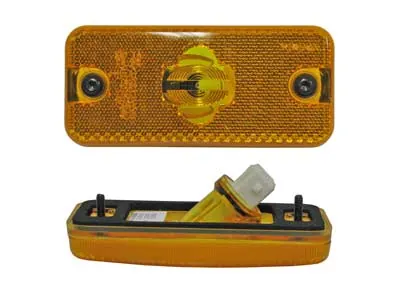 Sānu gabarītu lukturis ar atstarotāju, dzeltens, 110x50x18mm ar T10 spuldzes ligzdu - Papildlukturi.lv