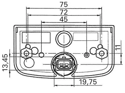 Universāls Numura Zīmes Apgaismojums, Melns, BA15s, 12-24V, ADR/GGVS apstiprināts - Attēls 2