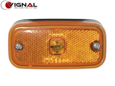 VIGNAL Dzeltens sānu gabarītu lukturis ar atstarotāju, BA9s savienojums