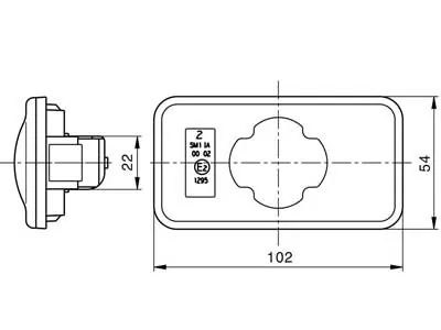 VIGNAL LED Sānu Gabarītu Lukturis - Dzeltens ar Atstarotāju - 24V - ECE/EMC/ADR/CCC Sertificēts - Attēls 2
