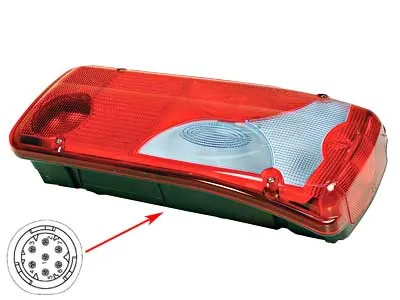 Vignal 7-funkciju Aizmugures Lukturis Kravas Transportam, 12-24V, ECE E2 2040 Sertificēts