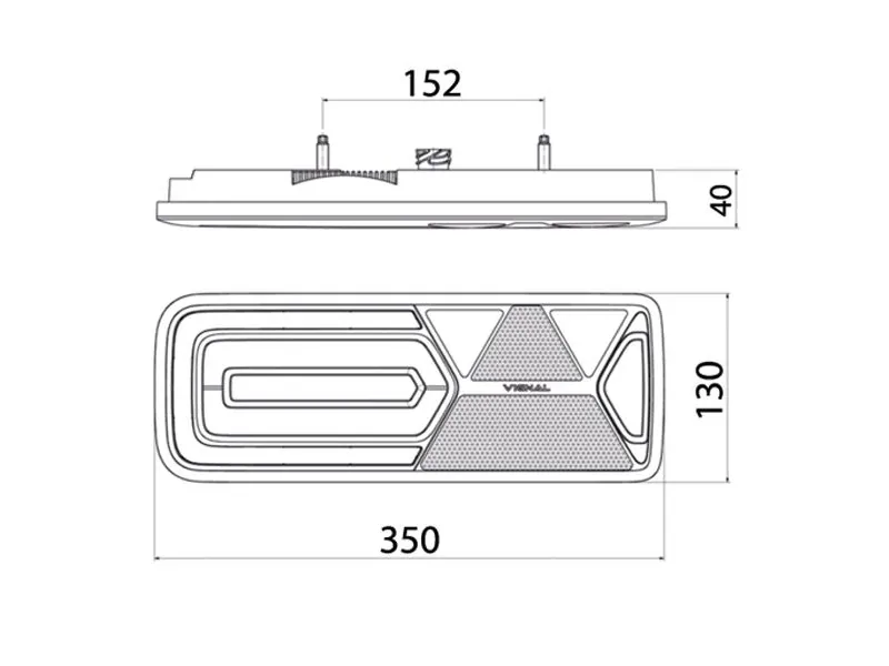Vignal LED Aizmugurējais Lukturis ar Dinamisko Pagrieziena Rādītāju, 24V, IP69K Sertificēts - Attēls 2