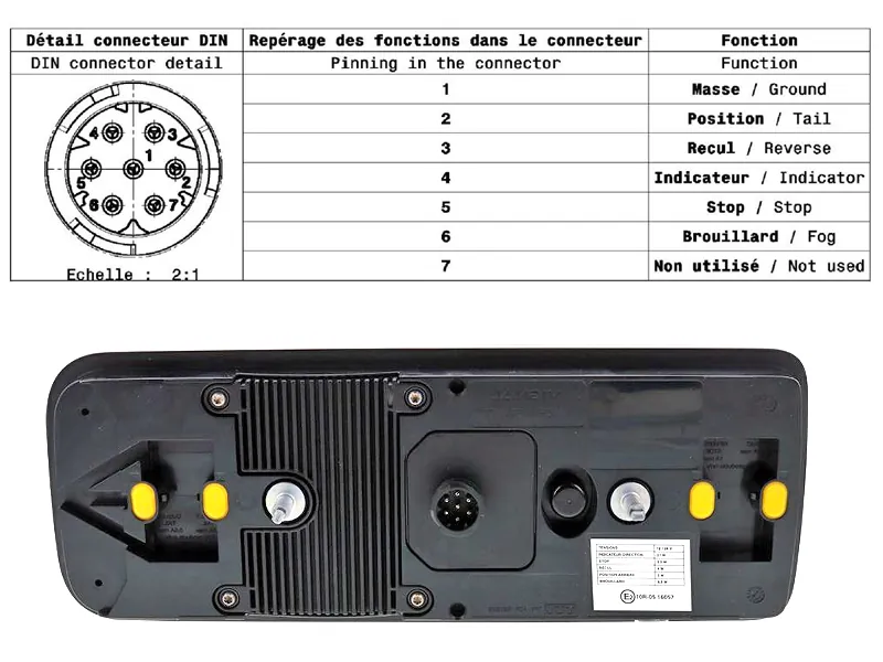 Vignal LED Aizmugurējais Lukturis ar Dinamisko Pagrieziena Rādītāju, 24V, IP69K Sertificēts - Attēls 3