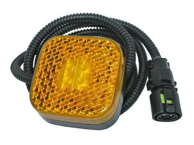 24V Dzeltens LED Sānu Gabarītu Lukturis ar Atstarotāju un 4 LED Diodēm, MAN automašīnām
