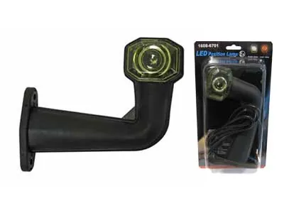 Universāls LED Sānu Gabarītu Lukturis ar Gumijas Stiprinājumu - 24V - Balts/Sarkans