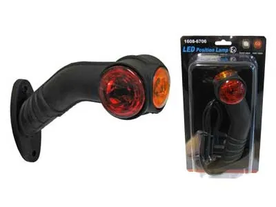 LED Sānu Gabarīta Lukturis ar Gumijas Balstu - 12-24V Universāls Trīskrāsu Marķieris