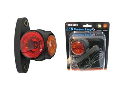 Universāls LED Sānu Gabarītu Lukturis (Radziņš) ar Gumijas Roku, 12-24V, 3x1 LED, Daudzkrāsu