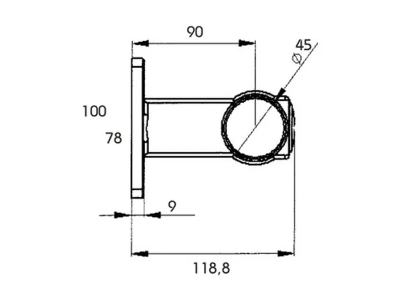 PROPLAST LED Sānu Gabarītu Lukturis (Radziņš) ar Gumijas Roku, 12-24V, ADR Sertificēts - Attēls 3