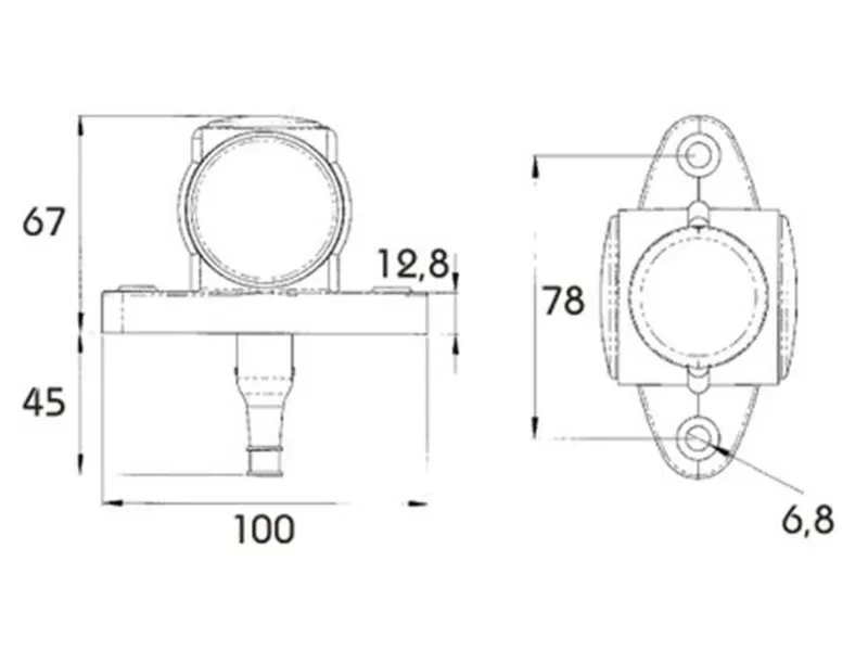 PROPLAST LED Sānu Gabarītu Lukturis ar Gumijas Stiprinājumu, 12-24V, Baltā/Sarkanā/Dzeltenā Krāsā, ADR Sertificēts - Attēls 3