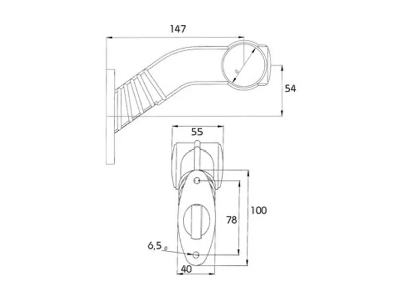 PROPLAST LED Sānu Gabarītu Lukturis ar Gumijas Stiprinājumu, 12-24V, ADR, 3 LED - Attēls 3