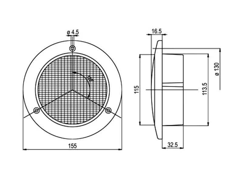LED Aizmugurējais Lukturis ar Hromētu Korpusu - 24V - Apaļš - 155mm Diametrā - Attēls 2