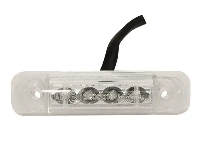 JOKON Baltais LED Sānu Gabarītu Lukturis ar Virsmas Montāžu, 12V, 4 LED
