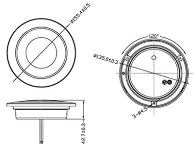 LED Atpakaļgaitas un Aizmugurējais Miglas Lukturis ar Hromētu Korpusu, 12-24V, 155mm - Attēls 2