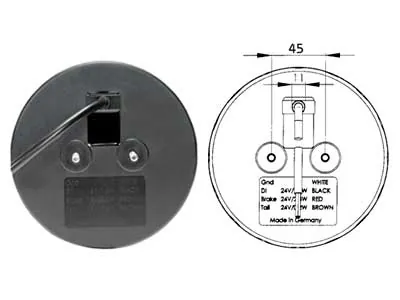 Proplast LED aizmugures kombinētais lukturis, apaļš, 12-24V, IP6K9K, ECE/ADR sertificēts - Attēls 3