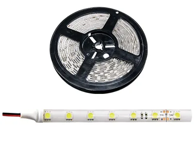 LED 24V Dekoratīvā Lenta 6000K, Ūdensizturīga, Baltā Krāsā, 5M Garumā, Auto Tūningam