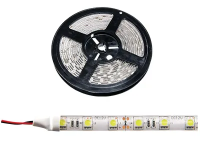 Elastīgā LED Gaismas Lenta 3000K - Auto Interjera Apgaismojums, 12V, 42W, 5M