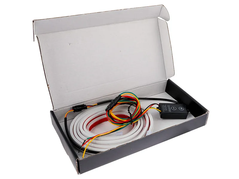 LED Motora Pārsega Apgaismojuma Lenta ar Oranžu/Baltu Divu Toņu Efektu 11-15V - Attēls 4