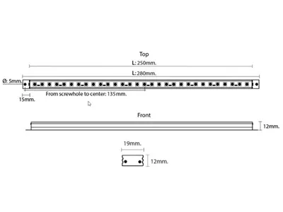 LED Rail 24V 330lm Alumīnija Profila LED Apgaismojuma Sliede Komerciālajiem Transportlīdzekļiem IP67 - Attēls 2