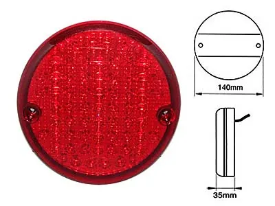 LED Apaļais Aizmugurējais Lukturis 24V 36xLED ar Bremžu un Pozīcijas Funkciju