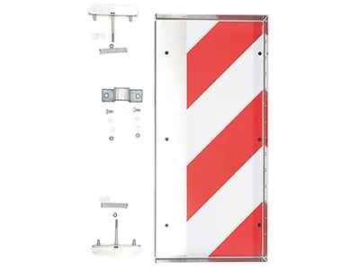 Ekstra plata papildpiederums priekšējai labās puses marķēšanai transportam, kas platāks par 4m - 1.5mm nerūsējošais tērauds