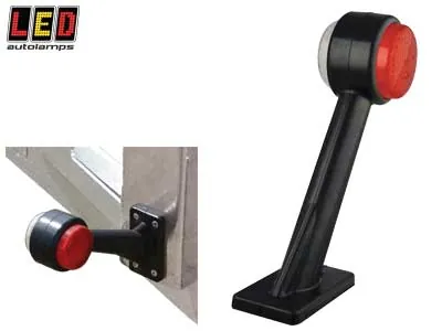 LED AUTOLAMPS Sānu Gabarītu LED Lukturis (Radziņš) ar 60° Gumijas Stiprinājumu, ECE Sertifikāts, 12-24V