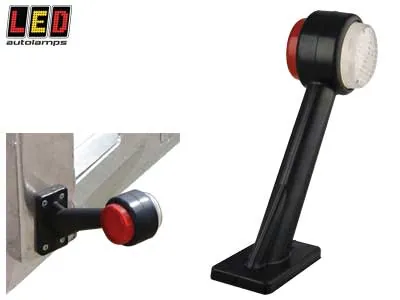 LED AUTOLAMPS Sānu Gabarītu Lukturis LED Marker Light ar 60° Gumijas Stiprinājumu, ECE Sertifikāts, 12-24V