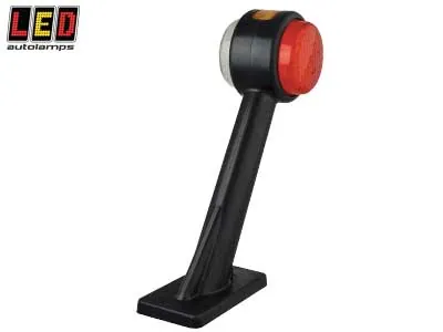LED AUTOLAMPS LED Sānu Gabarītu Lukturis (Radziņš) ar 60° Gumijas Kronšteinu, ECE Sertificēts, 12-24V