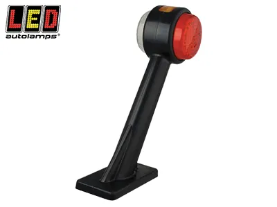 LED AUTOLAMPS LED Sānu Gabarītu Lukturis 60° Gumijas Kronšteinu, 12-24V, ECE Sertificēts