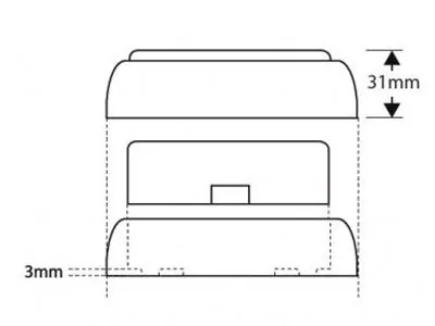 LED AUTOLAMPS Aizmugurējais LED signālgaismas lukturis 49 LED 12-24V IP67 ar ECE&EMC sertifikāciju - Attēls 3