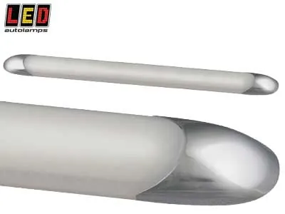 LED AUTOLAMPS Plāna Profila LED Salona Apgaismojums, 24V, 340lm, Hromēti Uzgaļi, 300mm