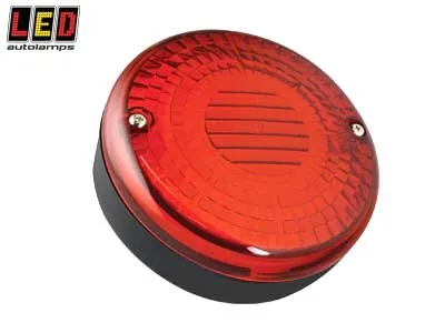 LED AUTOLAMPS Apaļais LED Aizmugurējais Miglas Lukturis (12-24V, Virsmontējams, ECE Sertificēts)