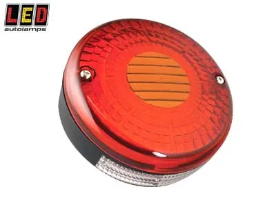 LED AUTOLAMPS Apaļais kombinētais LED aizmugures lukturis, IP67, 12-24V, ECE apstiprinājums